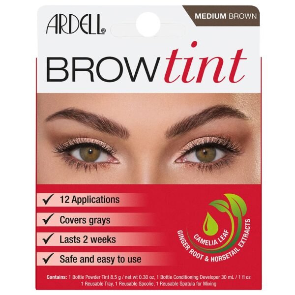 Ardell Brow Tint Medium Brown, Longer-lasting, Semi-permanen...