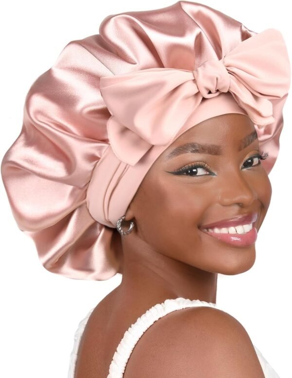 YANIBEST Satin Bonnet Silk Bonnet for Sleeping Double Layer ...