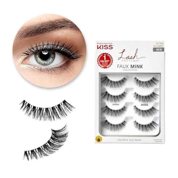 KISS Lash Couture, False Eyelashes, 'Jubilee', 10 mm, Includ...