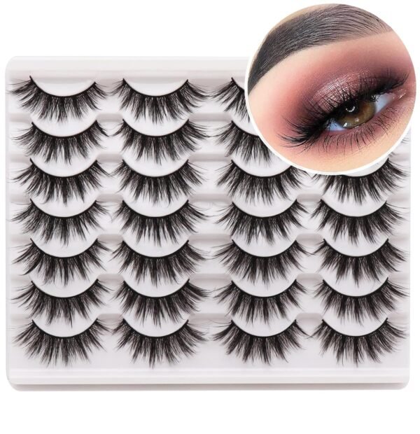 Losha Eyelashes Natural Look Faux Mink Lashes Pack Handmade