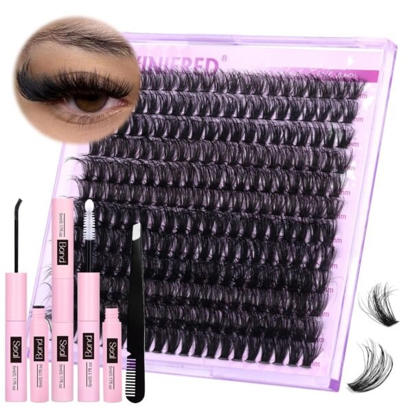 Fluffy Lash Extension Kit Lash Clusters Thick Individual Las...