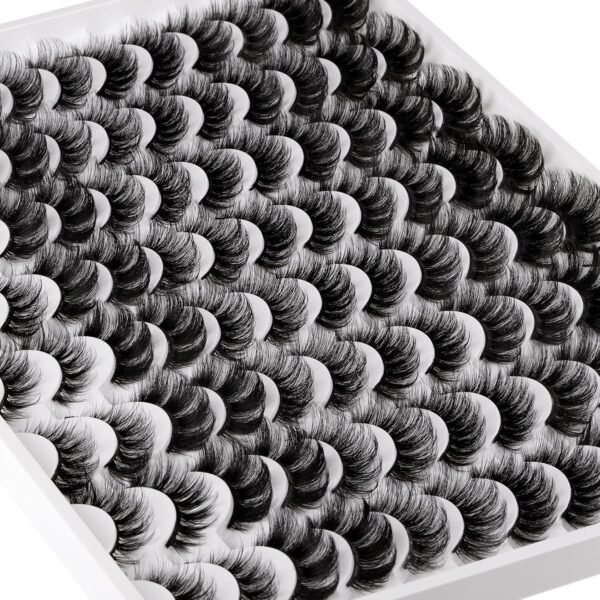 False Eyelashes 48 Pairs 6 Styles Mixed Fluffy Curled Fake