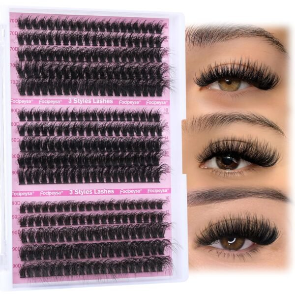 Fluffy Lash Extension Mink Thick Cluster Eyelash Extensions ...