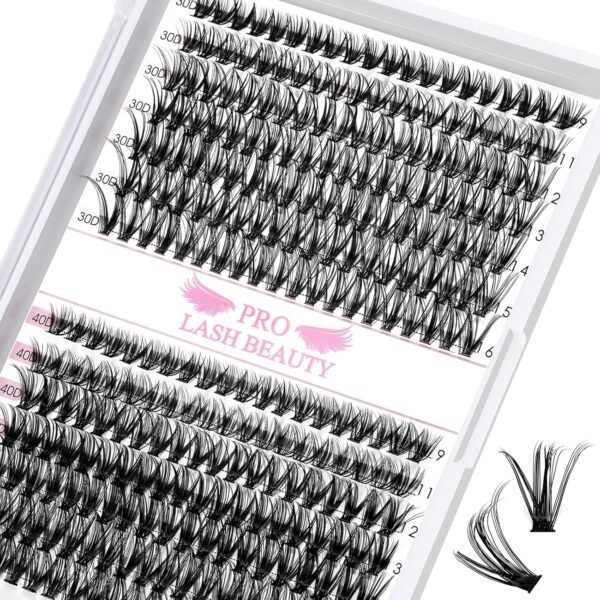 280 Pcs Individual Lashes 30D+40D Mixed Lash Clusters 14 Row...