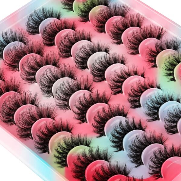 20 Pairs False Eyelashes Natural Fluffy Cat Eye Fake Eye Lash