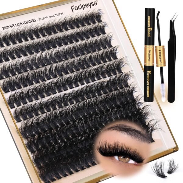 Focipeysa Lash Extension Kit Thick Eyelash Extension Kit